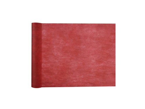 Plain non woven table runner burgundy