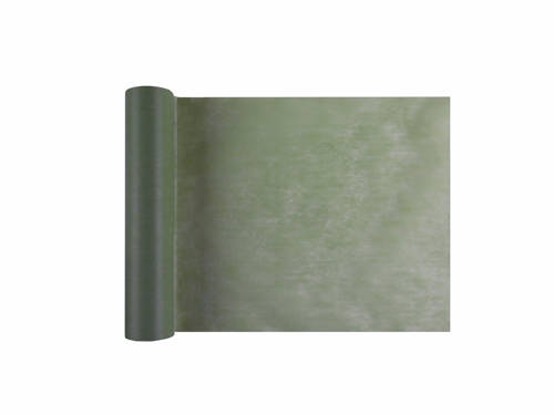 Plain non woven table runner olive