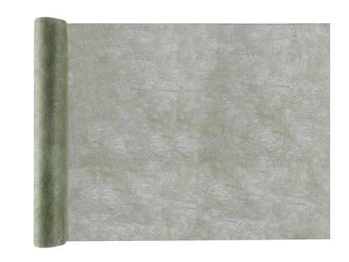 Plain non woven table runner olive