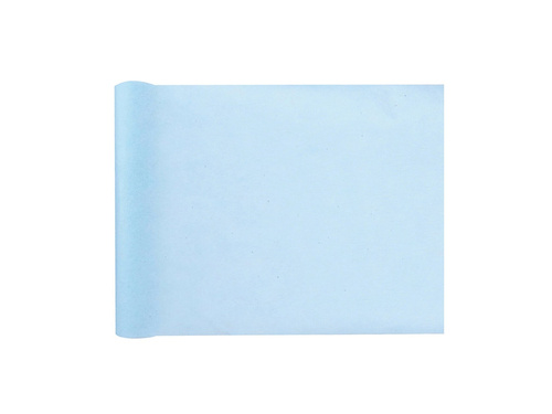 Plain non woven table runner sky blue