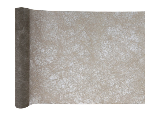 Plain non woven table runner taupe