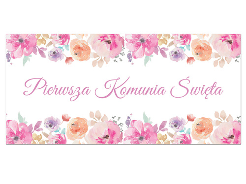 Plakat komunijny - I Komunia Święta IHS - 34 x 48 cm