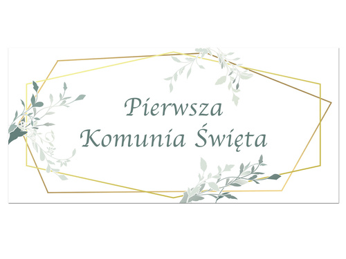 Plakat komunijny - I Komunia Święta IHS - 34 x 48 cm