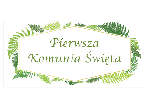 Plakat komunijny - I Komunia Święta IHS - 34 x 48 cm