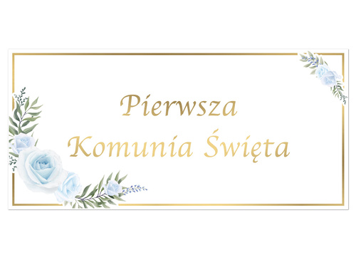 Plakat komunijny - I Komunia Święta IHS - 34 x 48 cm