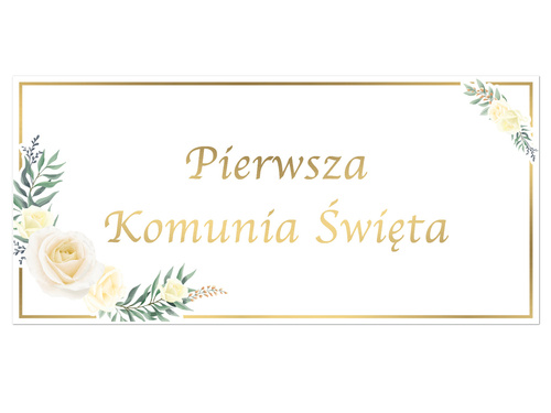 Plakat komunijny - I Komunia Święta IHS - 34 x 48 cm