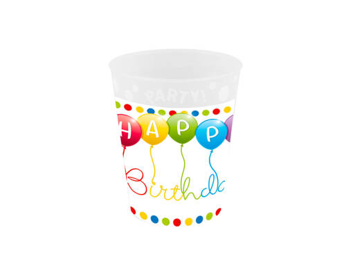 Plastic cup Happy Birthday - 250 ml - 1 pcs