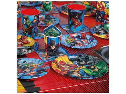 Plastic tablecover Justice League - 137 x 213 cm - 1 pc