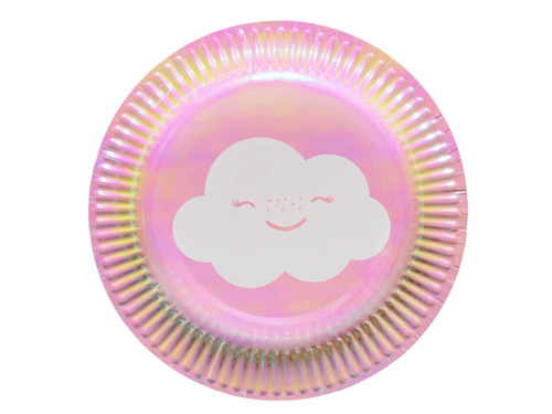 Plates Rainbow & Cloud - 18 cm - 8 pcs