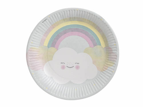 Plates Rainbow & Cloud - 23 cm - 8 pcs