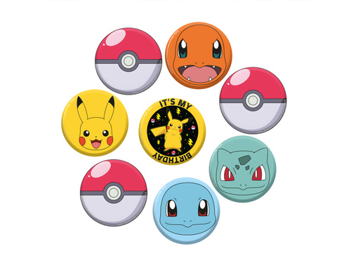 Pokémon Badge - 8 pc