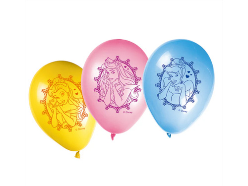 Princess Latex Balloons - 30 cm - 6 pcs