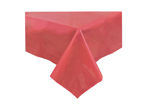 Red Plastic Tablecover - 120 x 140 cm - 1 pc