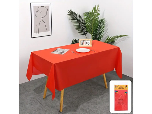 Red Tablecover - 137 x 274 cm - 1 pc