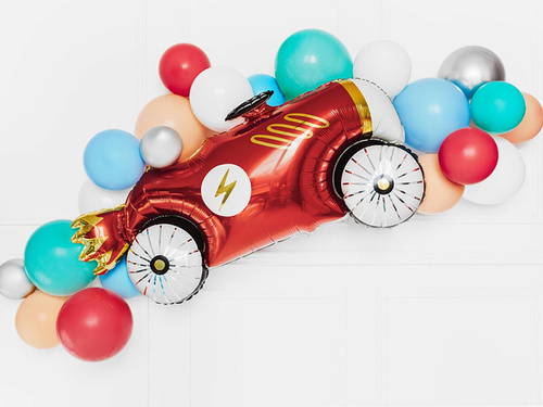 Red car foil balloon - 93 x 48 cm - 1 pc