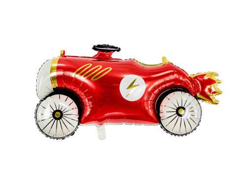 Red car foil balloon - 93 x 48 cm - 1 pc