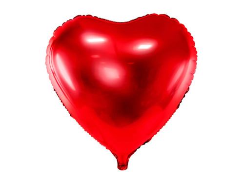 Red metallic Heart Foil Balloon - 61 cm - 1 pc