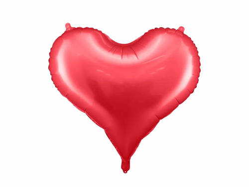 Red metallic Heart Foil Balloon - 61 cm - 1 pc