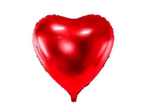 Red metallic Heart Foil Balloon - 73 cm - 1 pc