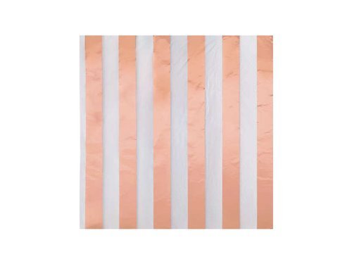 Rose Gold Foil Stripes Luncheon Napkins - 33 cm - 16 pcs