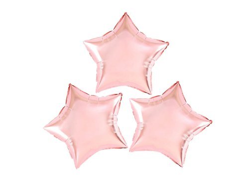 Rose Gold Stars Foil Balloon - 23 cm - 3 pc