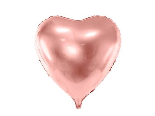 Rose Gold metallic Heart Foil Balloon - 73 cm - 1 pc