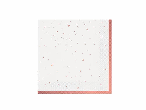 Rose gold foil dots napkins - 33 cm - 20 pcs