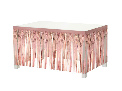 Rose gold tableskirt - 80 x 300 cm - 1 pc