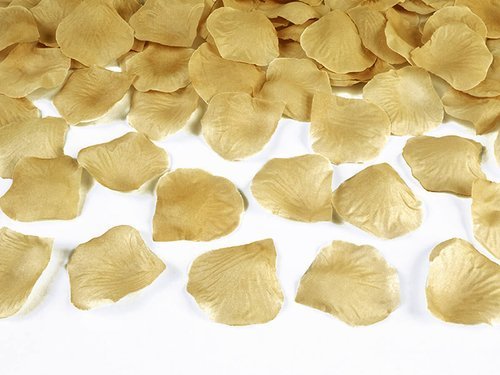 Rose petals, gold, 100 pcs, 1 packet