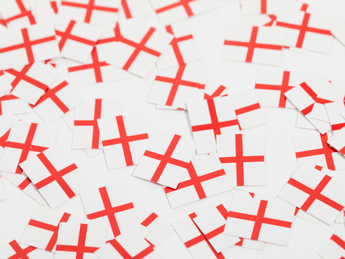 ST. GEORGE Flag Confetti - 150 pcs