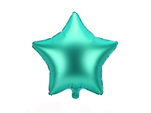 Satin Green Star Foil Balloon - 48 cm - 1 pcs