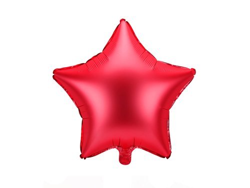 Satin Red Star Foil Balloon - 48 cm - 1 pcs