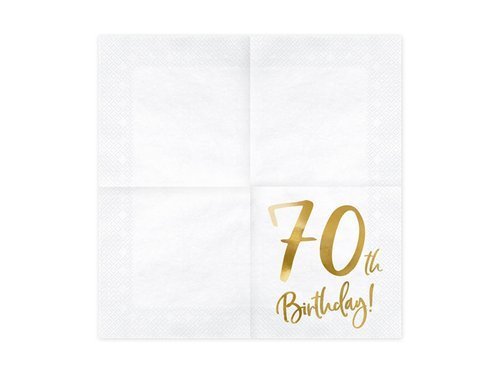 Seventieth birthday napkins - 70th birthday - 33 x 33 cm - 20 pcs.