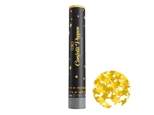 Shooting tube - confetti gold stars - 30 cm - 1 pc.