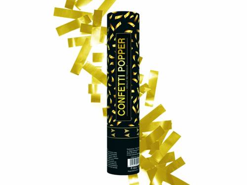 Shooting tube - confetti golden stripes - 30 cm - 1 pc.