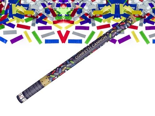 Shooting tube - metallic confetti - 80 cm - 1 pcs.