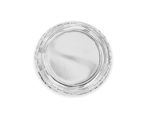 Silver Paper Plates - 18 cm - 6 pcs