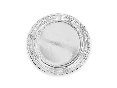 Silver Paper Plates - 23 cm - 6 pcs