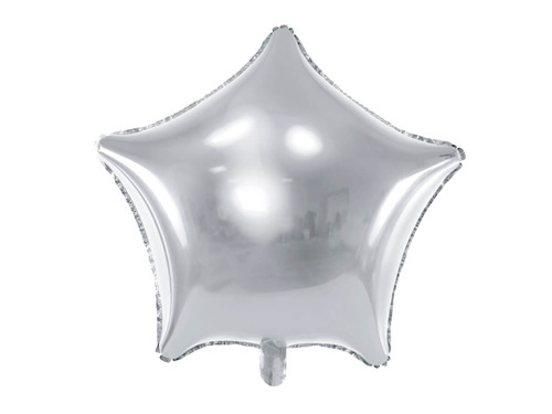 Silver Star Foil Balloon - 48 cm - 1 pcs