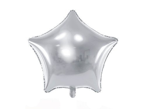 Silver Star Foil Balloon - 70 cm - 1 pcs