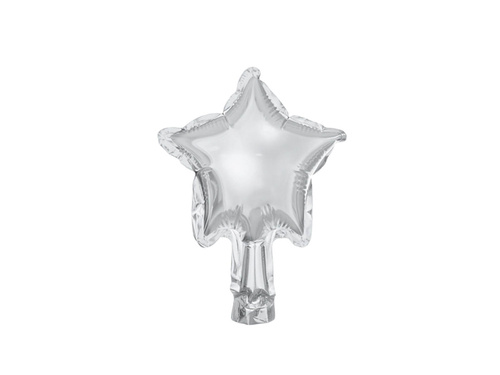 Silver Star Foil Balloons - 10 cm - 25 pcs