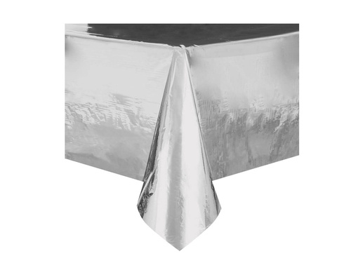 Silver Tablecover - 137 x 274 cm - 1 pc