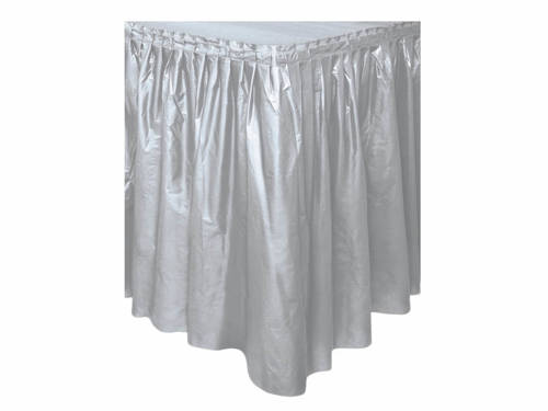 Silver tableskirt - 426 x 73 cm - 1 pc