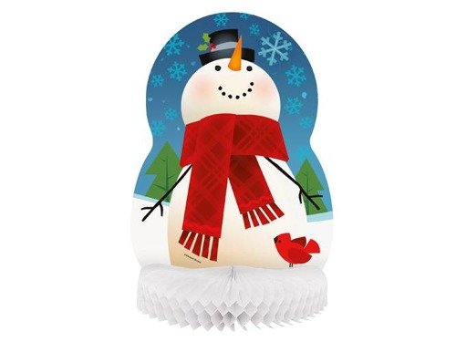 Snowman Honeycomb Centerpiece - 1 pc