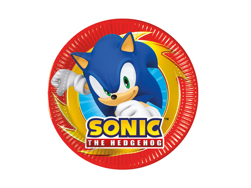 Sonic Paper Plates - 20 cm - 8 pcs