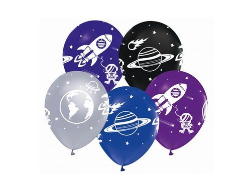 Space Latex Balloons - 30 cm - 5 pcs