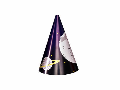 Space Party Hats - 6 pcs