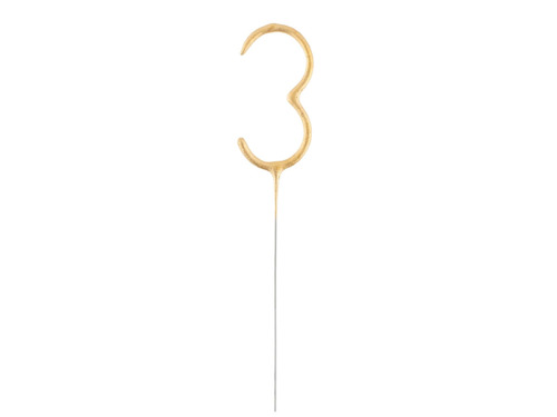 Sparkler number "3" - cm - 1 pc