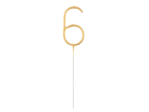 Sparkler number "6" - cm - 1 pc