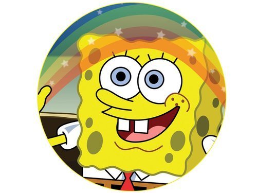 Spongebob decorative cake wafer - 20 cm